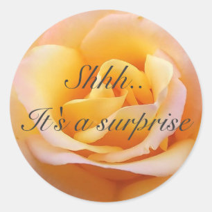 Sticker Rond Parfait Rose - Shh. C'est une surprise