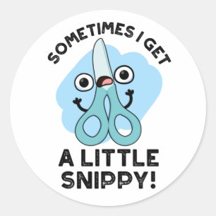 Sticker Rond Parfois, J'Ai Un Petit Jeu De Ciseaux Drôle