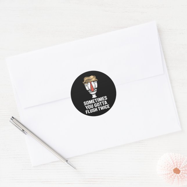Sticker Rond Parfois, Vous Devez Retirer Deux Fois (Enveloppe)