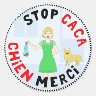 Sticker Rond Paris, capitale de la crotte