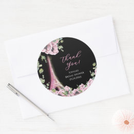 Sticker Rond Parisian Oh La La Bridal Shower