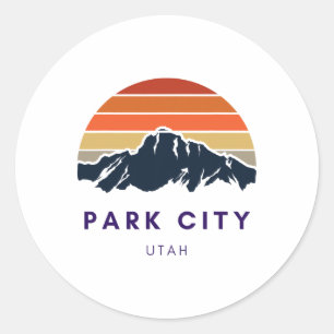 Sticker Rond Park City Utah Ski Snowboard Randonneurs Utah Gif
