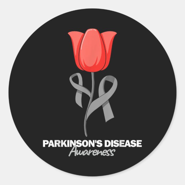 Sticker Rond Parkinsons Sensibilisation à la maladie Mois d'avr (Devant)
