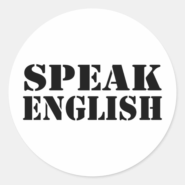 Sticker Rond Parler anglais (Devant)