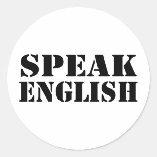 Sticker Rond Parler anglais