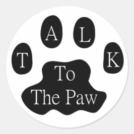 Sticker Rond Parler Au Paw