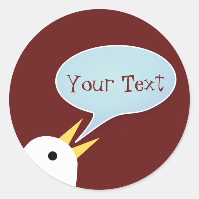 Sticker Rond Parler d'oiseaux (Devant)