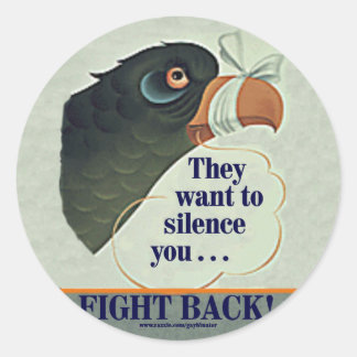 Sticker Rond Parler trop