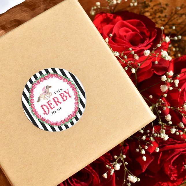 Sticker Rond Parlez Derby | Mariage Derby Course de Chevaux (Créateur téléchargé)
