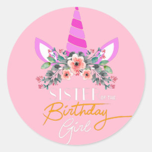 Sticker Rond Parlons de la magie du parti Unicorn !