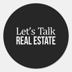 Sticker Rond Parlons Immobilier
