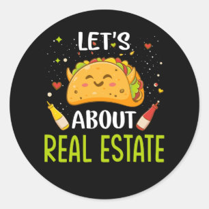 Sticker Rond Parlons Immobilier Taco Bout Tacos Mexicain Foot
