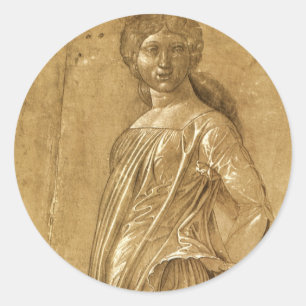 Sticker Rond Parnasse, Muse dansante par Andrea Mantegna