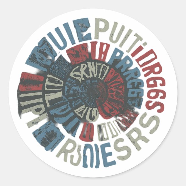 Sticker Rond Paroles de musique (Devant)