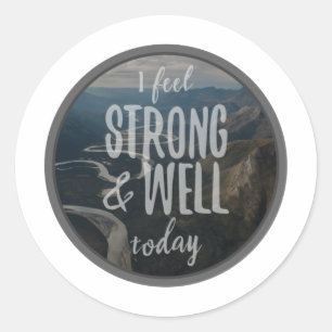 Sticker Rond paroles inspirantes du matin pour l'acceptation de