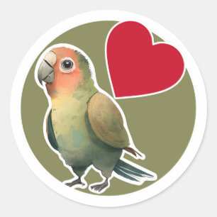 Sticker Rond Parrot mou