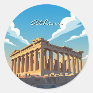 Sticker Rond Parthenon d'Athènes