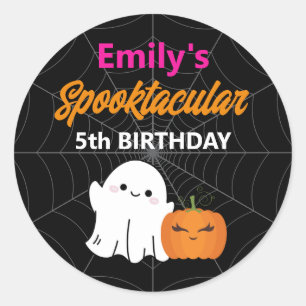 Sticker Rond Parti Anniversaire de enfant de Spooktacular Hallo