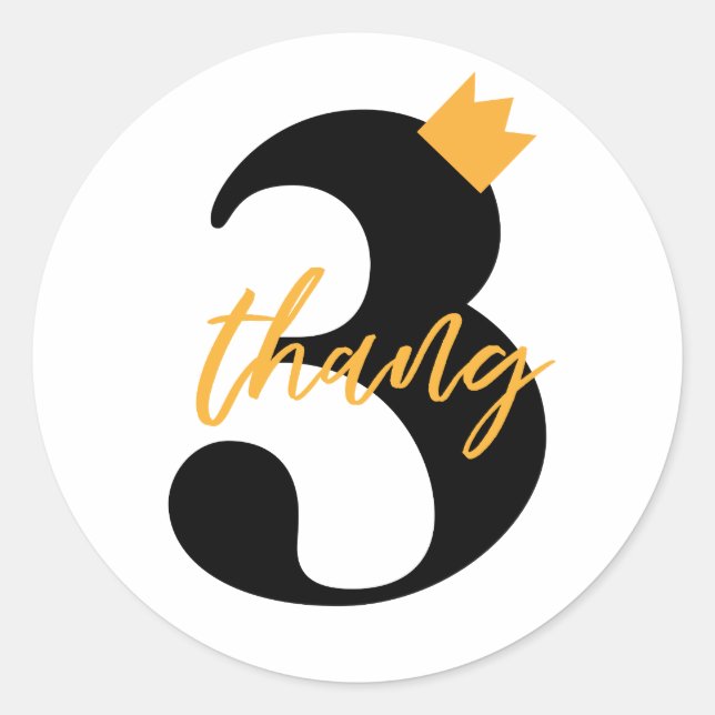 Sticker Rond Parti Anniversaire de enfant Hip hop "rien d'autre (Devant)