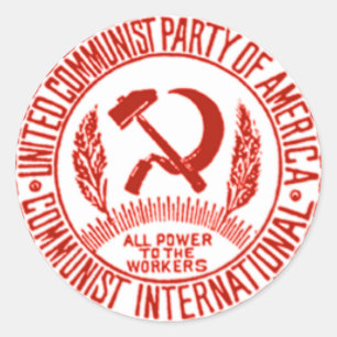Sticker Rond Parti communiste américain