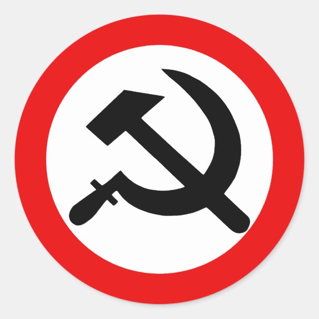 Sticker Rond Parti national bolchevik, Colombie Politique (Devant)