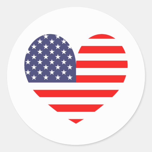 Sticker Rond Parti Patriotic Quart 4 juillet pour les autocolla (Devant)