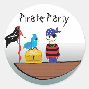 Sticker Rond Parti Pirate