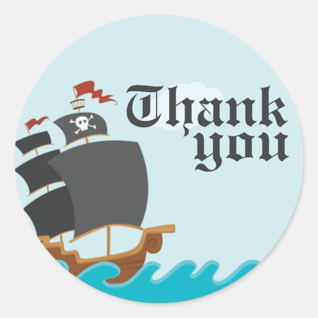 Sticker Rond Parti pirate (Devant)