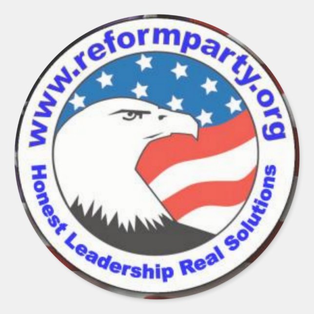 Sticker Rond Parti réformiste Aigle 3 (Devant)