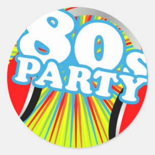 Sticker Rond Parti rétro