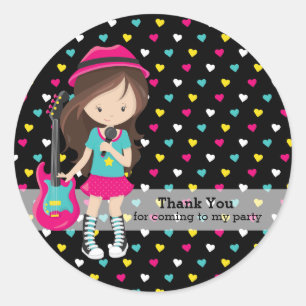 Sticker Rond Parti Rockstar