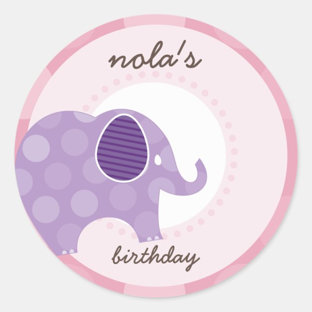 Sticker Rond PARTICIPANTS :: éléphant 7 (Devant)