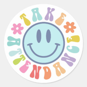 Sticker Rond Participer, Appréciation de l'enseignant Cadeau