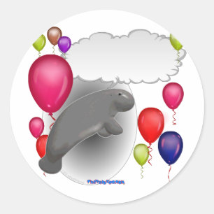 Sticker Rond Partie parlante de lamantin