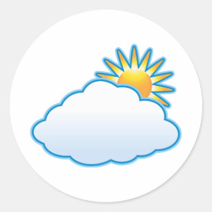 Sticker Rond partiellement nuageux