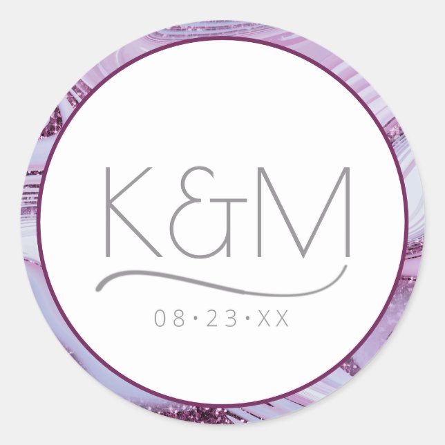 Sticker Rond Parties scintillant Abstraite Strata Bordure Maria (Devant)