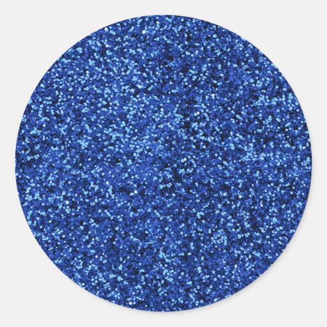 Sticker Rond Parties scintillant bleue (Devant)