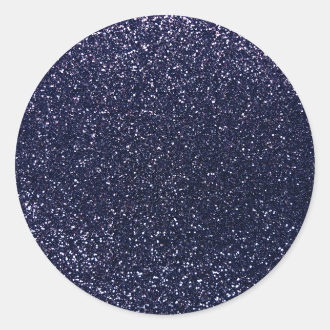 Sticker Rond Parties scintillant bleue marine (Devant)