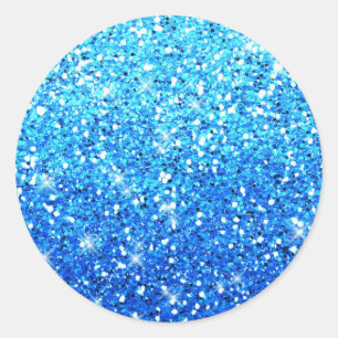 Sticker Rond Parties scintillant bleues Étincelles Texture
