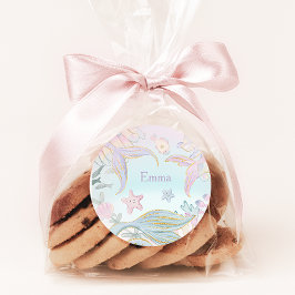 Sticker Rond Parties scintillant d'aquarelle Les traînées de si