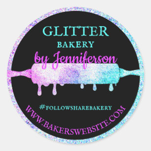 Sticker Rond Parties scintillant Déchets roulants Bougie cadeau