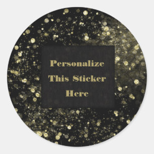 Sticker Rond Parties scintillant d'étincelle de l'étincelle noi