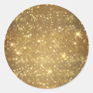 Sticker Rond Parties scintillant dorée chatoyante