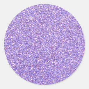 Sticker Rond Parties scintillant étincelante violette