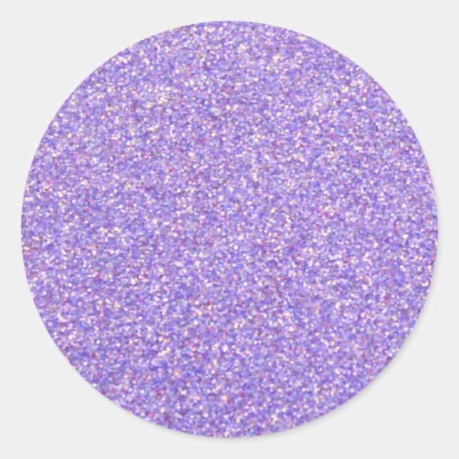 Sticker Rond Parties scintillant étincelante violette (Devant)
