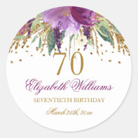 Parties scintillant florale étourdissant Améthyste