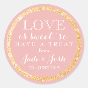 Sticker Rond Parties scintillant Gold Faux sur N'IMPORTE QUELLE