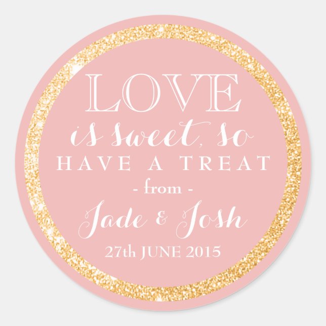 Sticker Rond Parties scintillant Gold Faux sur N'IMPORTE QUELLE (Devant)