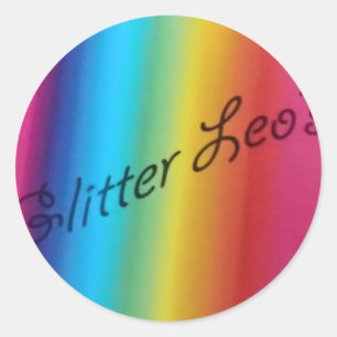 Sticker Rond Parties scintillant Leo