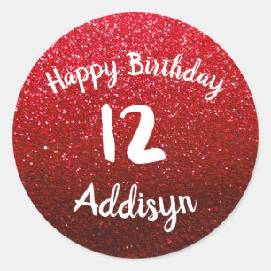 Sticker Rond Parties scintillant Metallic Anniversaire Bat mitz
